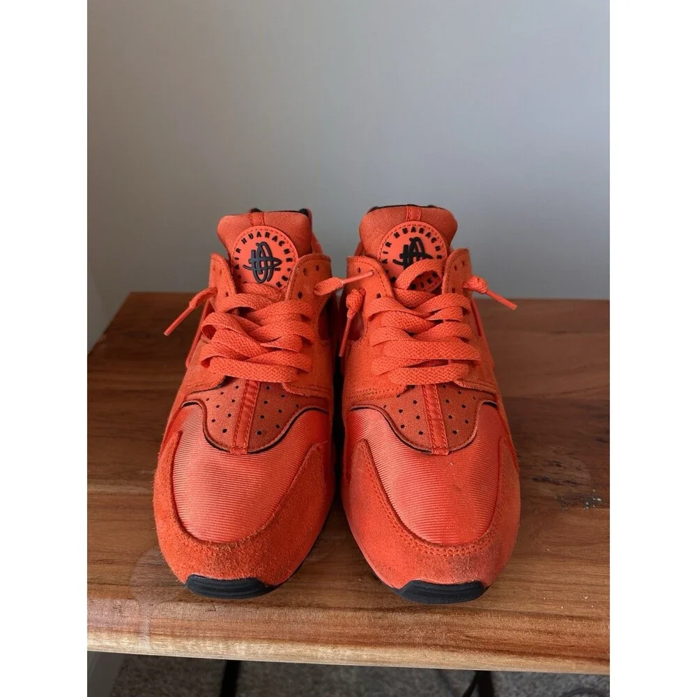 Nike Air Huarache Rush Orange Suede Running Sneakers Womens 8.5 DQ8589-800
